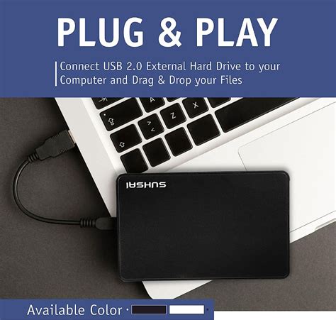SUHSAI GB Portable External Hard Drive USB Storage And Backup Drive USB Hard Disk Drive