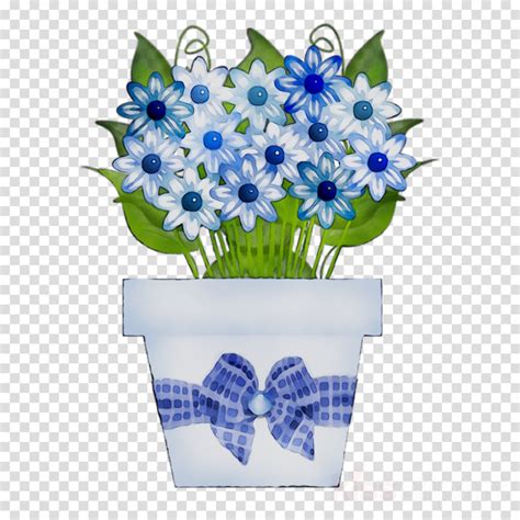 Download High Quality Flower Pot Clipart Blue Transparent Png Images