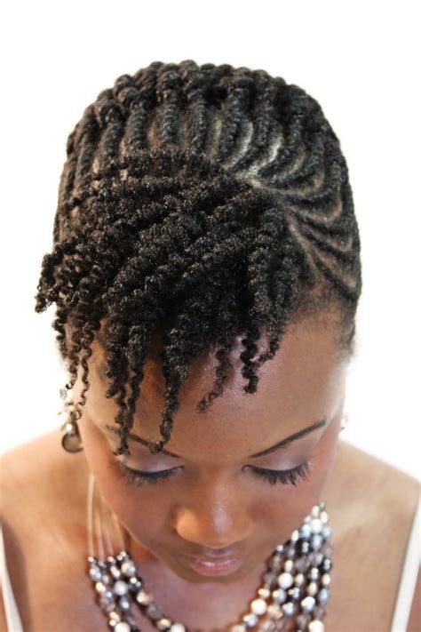 The hair is some kind mix of puff and curly hair. Flat twists/two strand twists | Twist hairstyles, Natural hair styles