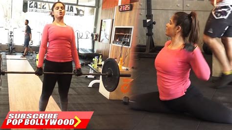 Actress Neetu Chandra Gym Workout Neetu Chandra Sexy Workout Shoot
