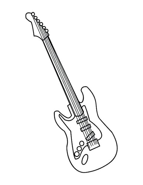 Electric Guitar Coloring Page At Free Printable