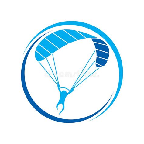 Parachute Logo Icon Design And Symbol Skydiving Vector Stock Vector