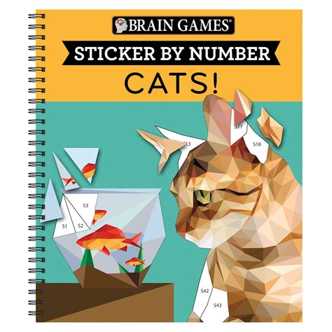 Brain Games Sticker By Number Book Cats Activity Book Paperback
