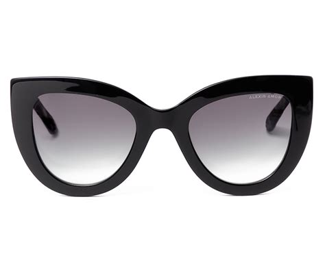 Alexis Amor Electra Sunglasses In Gloss Piano Black Marble