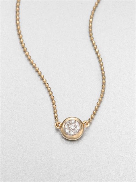 Lyst Phillips House 14k Yellow Gold And Diamond Delicate Pendant
