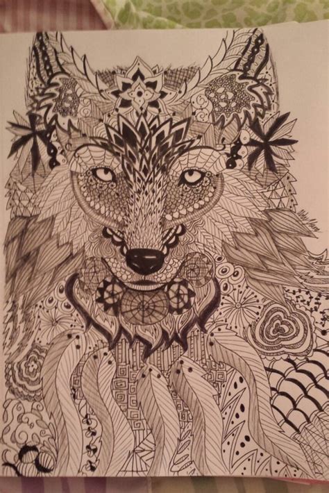 Wolf Zentangle By Kawaii Little Neko On Deviantart