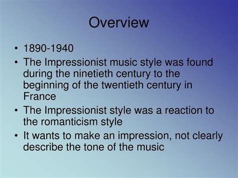 Ravel & debussy | classical piano music. PPT - Impressionist Music Style Period PowerPoint Presentation, free download - ID:643137