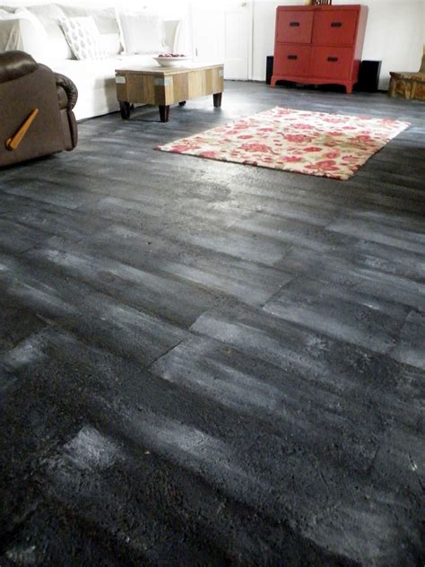You can use any stencil pattern and floor coating you desire, however, lighter colors tend to work the best because the concrete is a dark grey. living room floor: DONE! | twentysixfiftyeight