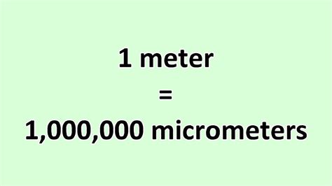 Convert Meter To Micrometer Excelnotes