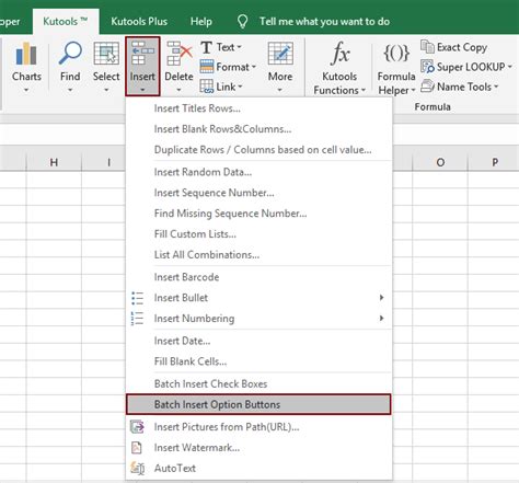 Quickly Insert Multiple Option Buttons At Once In Excel