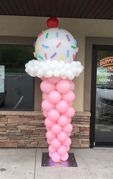 Ice Cream Balloon Sculpture Candy Land Birthday Party Ice Cream