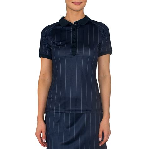 Cross Womens Pinstripe Golf Shirt Navy Just 8399 Save 2100