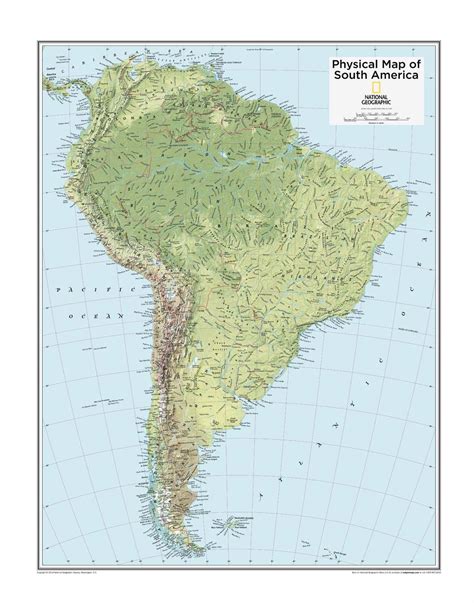 Maps International Huge Physical South America Wall Map Paper 55 X 46 Everything Else