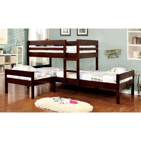 Bunk beds are wonderful space saving options for kids who share a room, or for those who like to have friends over for sleepovers often. Furniture of America Zend Contemporary Brown Twin 3-piece ...