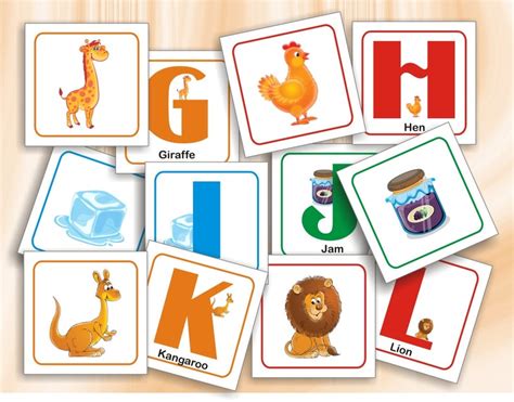 Alphabet Matching Cards Abc Memory Game Printable Etsy