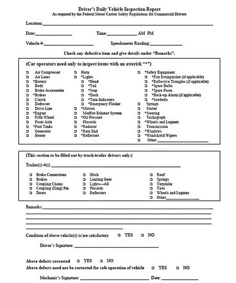 The result is a clean template which you can use for your home inspectionreports. Driver Vehicle Inspection Report Template ~ Addictionary