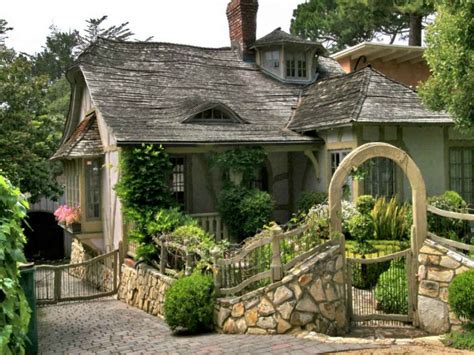 The cottage can be one or two stories, includes its own surrounding plot of land used for gardening. Snow White Cottage Carmel California Cottage House in ...
