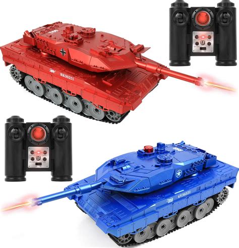 Buy Click N Play Rc Battle Tank Infrared Full Size 15” Tanks With Led