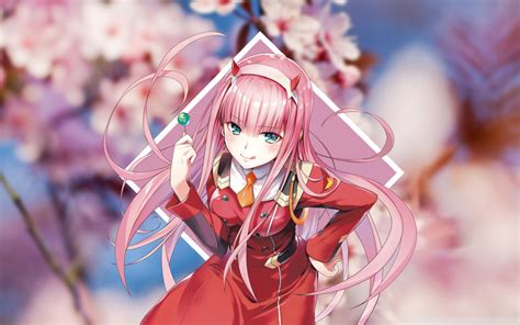 Fond Décran Zero Two Darling In The Franxx Code 002 Darling In The