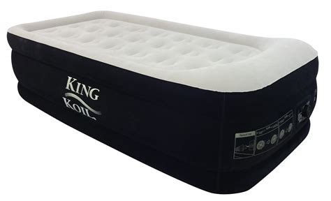 Full size air mattress inflatable air bed with internal pump King Koil Twin Size Upgraded Luxury Raised Air Mattress ...