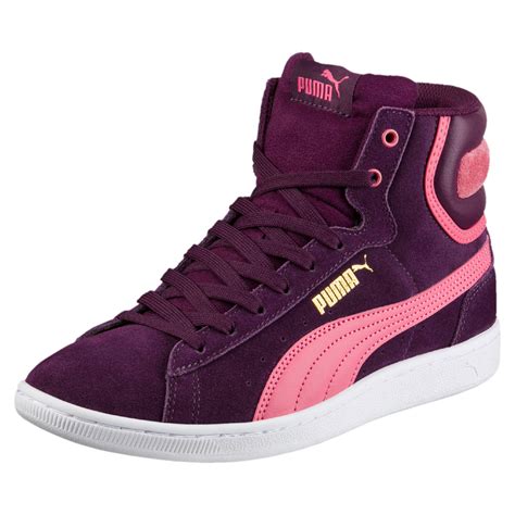 Puma Suede Vikky Mid Womens High Top Sneakers In Purple Lyst