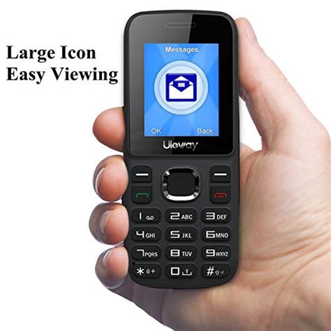 Uleway Basic Cell Phone Unlocked 3g Big Icon Easy To Use Feature Phone