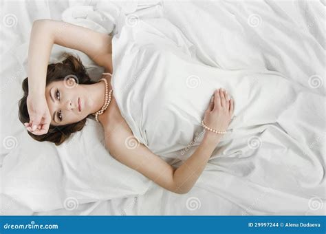 Beautiful Woman Lying In Bed Stock Images Image 29997244