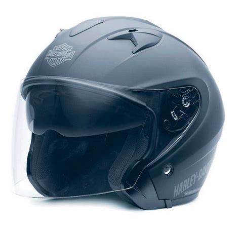 Harley Davidson Mens 34 Helmet With Sun Shield Matte Black 98225