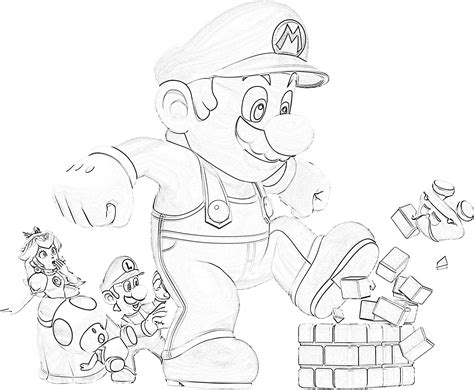 Printable Super Mario 3d World Coloring Pages Please Feel Free To