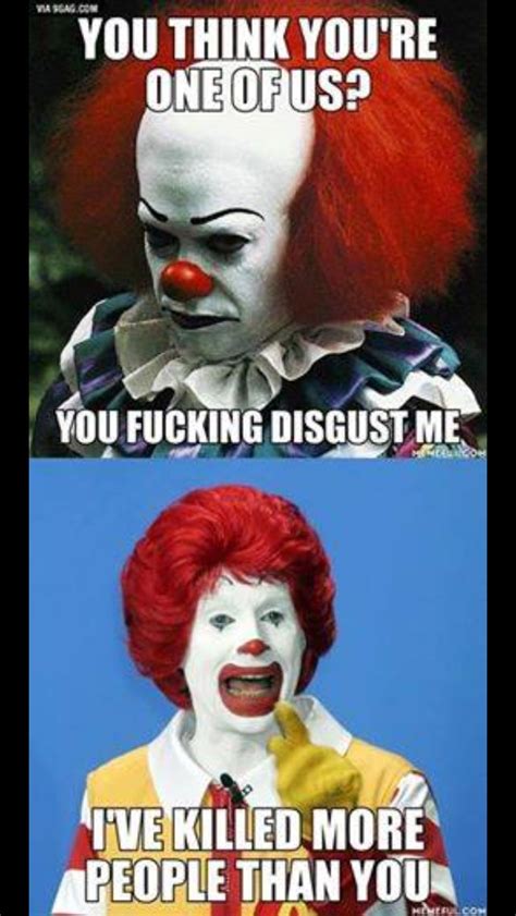Hahahahaa I Hate Clowns So Much These 2 In Particular Funny Laugh