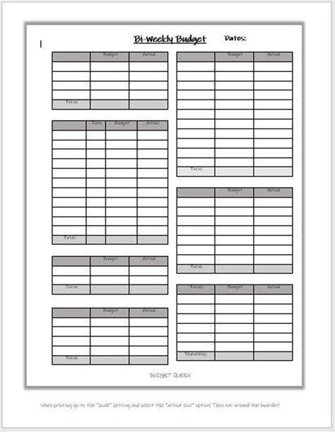 Blank Happy Planner Bi Weekly Budget Template 2 Printable