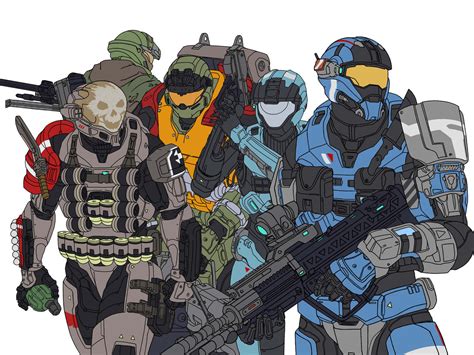 Halo Reach Noble Team Flat Colours By Leonalmasy On Deviantart