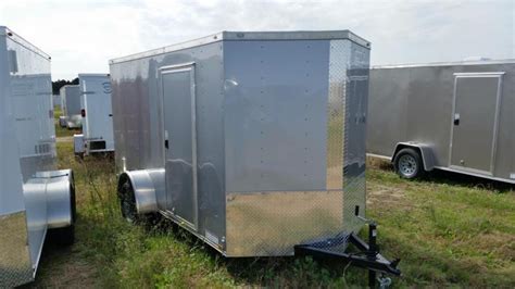 New 6x12 Red Single Axle Enclosed Cargo Trailer Southern Trailer