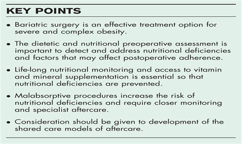Nutritional Consequences Of Bariatric Surgery Prevention Current Opinion In Gastroenterology