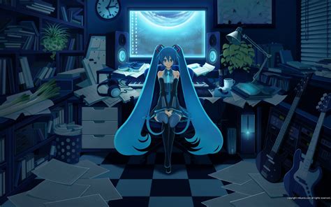 Download Hatsune Miku Anime Vocaloid Hd Wallpaper By Inago