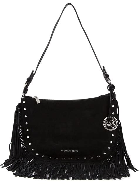 Shop with afterpay on eligible items. MICHAEL Michael Kors Billy Fringe Shoulder Bag in Black - Lyst