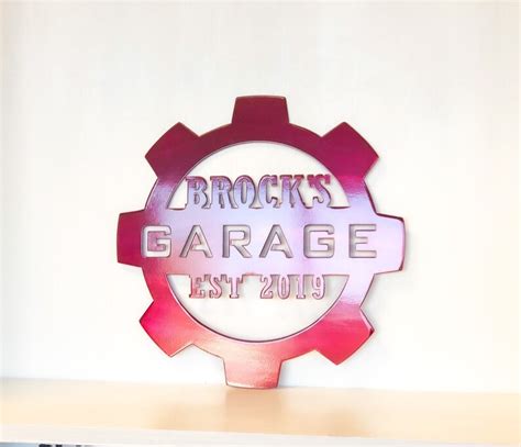 Personalized Garage Sign Metal Wall Art Garage And Driveway Etsy