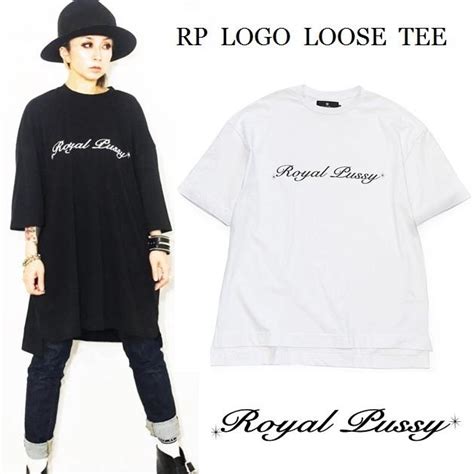 Royal Pussy ロイヤルプッシー「rp Logo Loose Tee」ビッグtシャツ オーバーサイズ ワンピース ロング丈 白