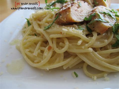 Po Man Meals Garlic Brown Butter Pasta With Roasted Chicken