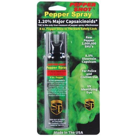Pepper Shot Pepper Spray Fogger 4 Oz 12 Mc Guardian Self Defense