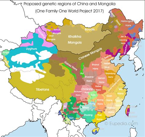 China And Mongolia Regional Dna Project Eupedia