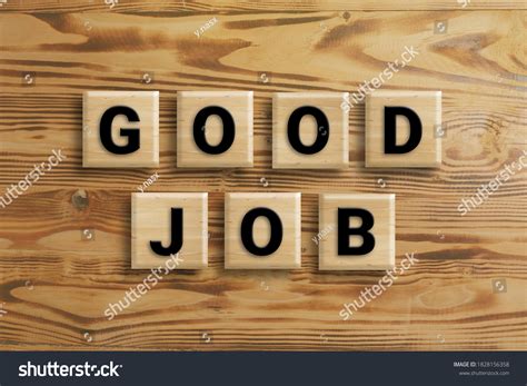 Good Job Words Wooden Cube Motivation Stock Photo 1828156358 Shutterstock