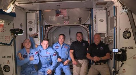 Astronauts Dock At The International Space Station After Momentous
