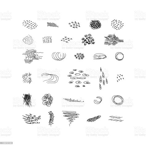 Texture Set Handdrawn Vector Stock Illustration Download Image Now