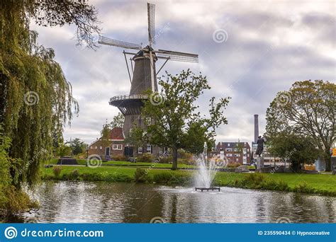 Molen De Valk Is A Tower Mill And Museum In Leiden Netherlands Editorial Stock Image Image Of