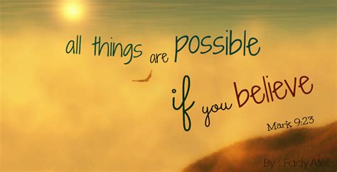 All Things Are Possible If You Believe Mark 9 23 Silhouette Design