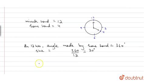 Find The Angle Between The Hour Hand And The Minute Hand In Circular