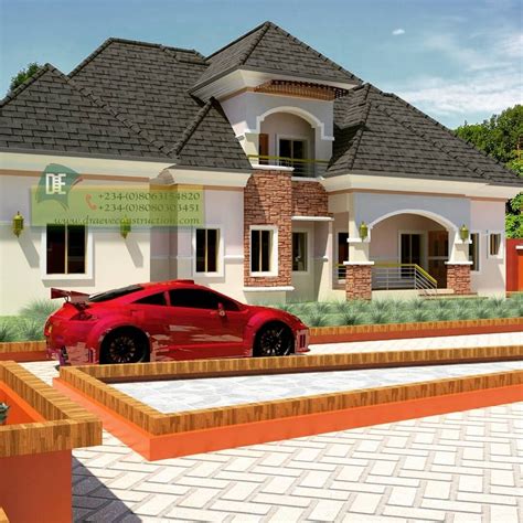 5 Bedroom Bungalow With Penthouse Floorplans Preview Nigerian House Plans