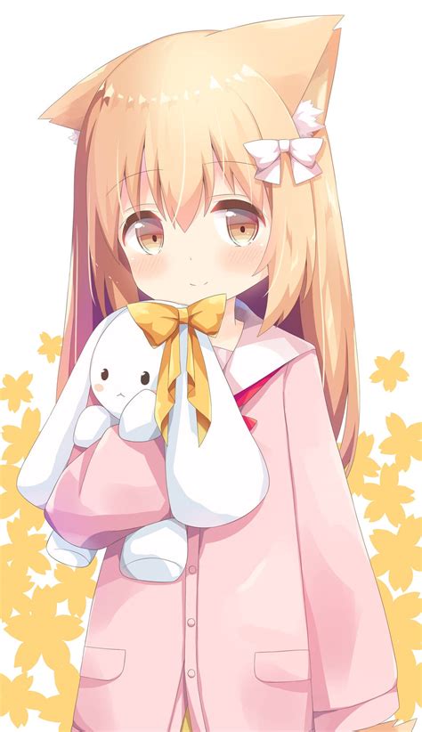 Download Bunny And Cute Anime Girl Iphone Wallpaper