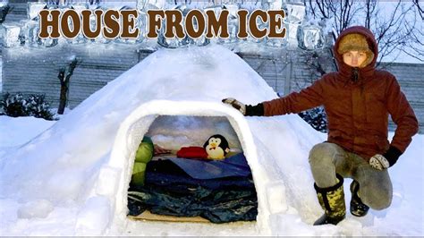 House From Ice How To Build A Snow Cave Diy Youtube